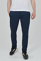 M-3XL. Темно-сині чоловічі спортивні штани з якісного та зносостійкого трикотажу лакости, фото 5