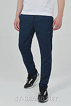 M-3XL. Темно-сині чоловічі спортивні штани з якісного та зносостійкого трикотажу лакости, фото 3