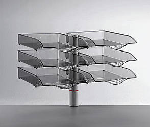 Поворотний лоток для паперу Novus CopySwinger Duo III, на струбцині, сірий