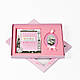 Срібний подарунок Фоторамка та Иконка на подушечке в розовом цвете 13х17см, фото 2