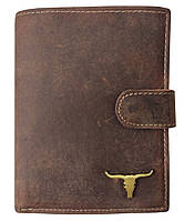 Кошелек мужской кожаный BUFFALO WILD RM-04L-BAW-9947 коричневый