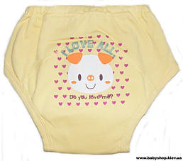 Тренувальні трусики для привчання до горщика (жовті з поросям)