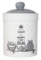 Банка керамічна Be Happy «Совоньки» 700 мл