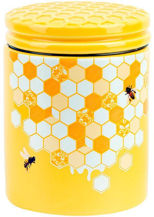 Банка керамічна "Sweet Honey" 650мл для сипучих продуктів, жовтий