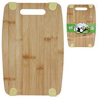 Дошка обробна 30х20 см, бамбукова із силіконовими вставками