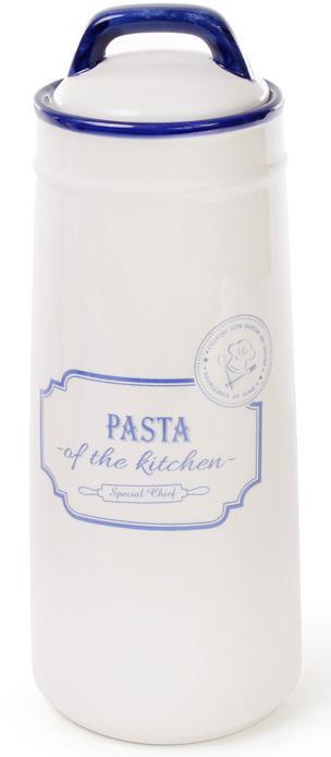 Банка керамічна Red&Blue PASTA 1400мл, синя для зберігання спагетті, пасти