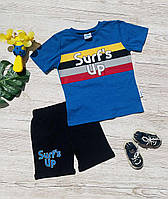 Летний костюм для мальчика Surf up ( синий ) 98 - 116 размер Турция