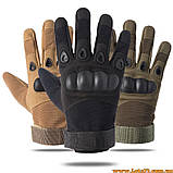 Тактичні рукавички з кастетом Oakley рукавички тактичні зсу перчатки тактичні зимові робочі Койот M, фото 4