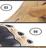 Тактичні рукавички з кастетом Oakley рукавички тактичні зсу перчатки тактичні зимові робочі Койот M, фото 3