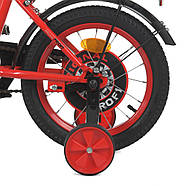 Велосипед двоколісний дитячий 14 дюймів (дзвіночок, 75% складання) Profi Original boy Y1446-1 Чорно-червоний, фото 6