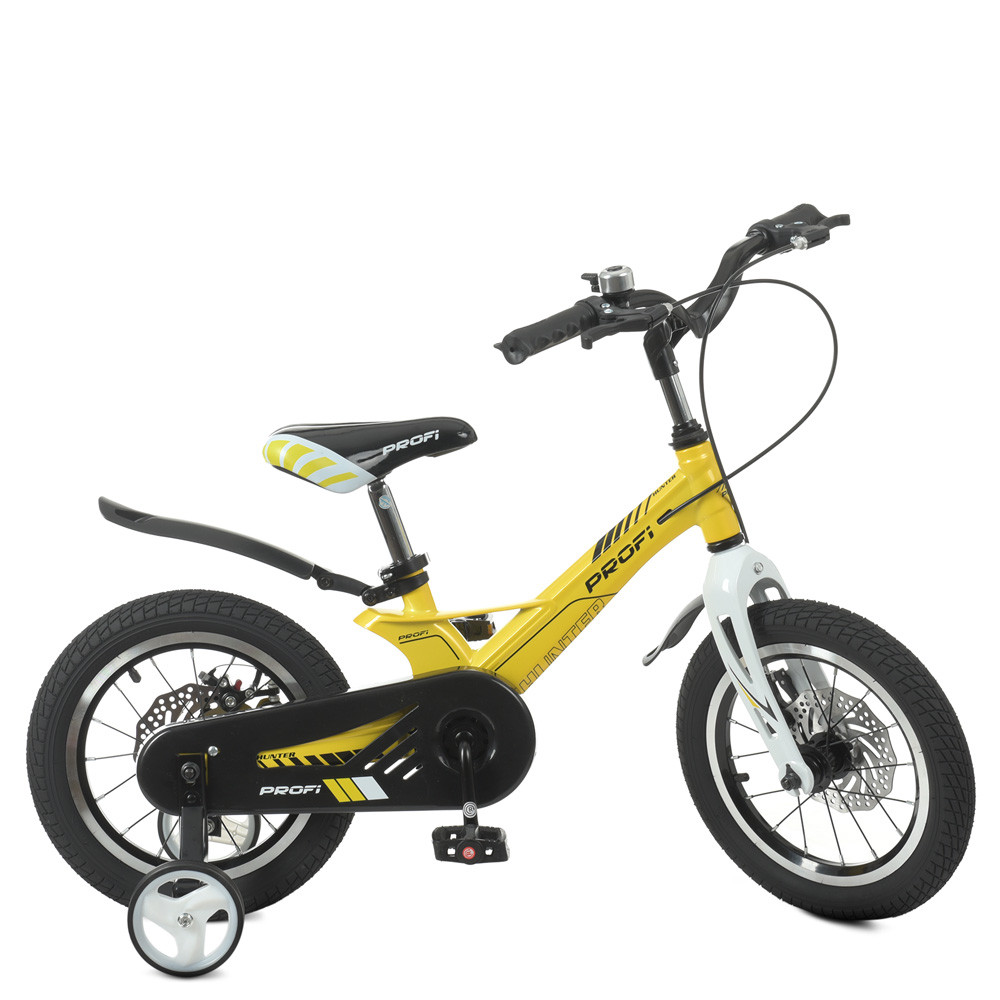 Велосипед двоколісний дитячий 14 дюймів (магнієва рама) Profi Hunter LMG14238 Жовтий