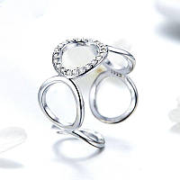 Кольцо Форева/регулирующийся размер/модные кольца/ покрытие серебром 925