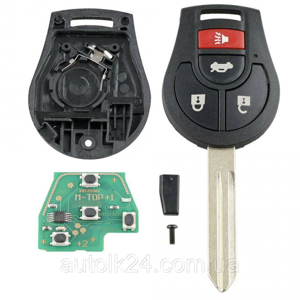 Ключ Nissan Sentra, Rogue, Versa 3+1 кнопки 315MHz ID46