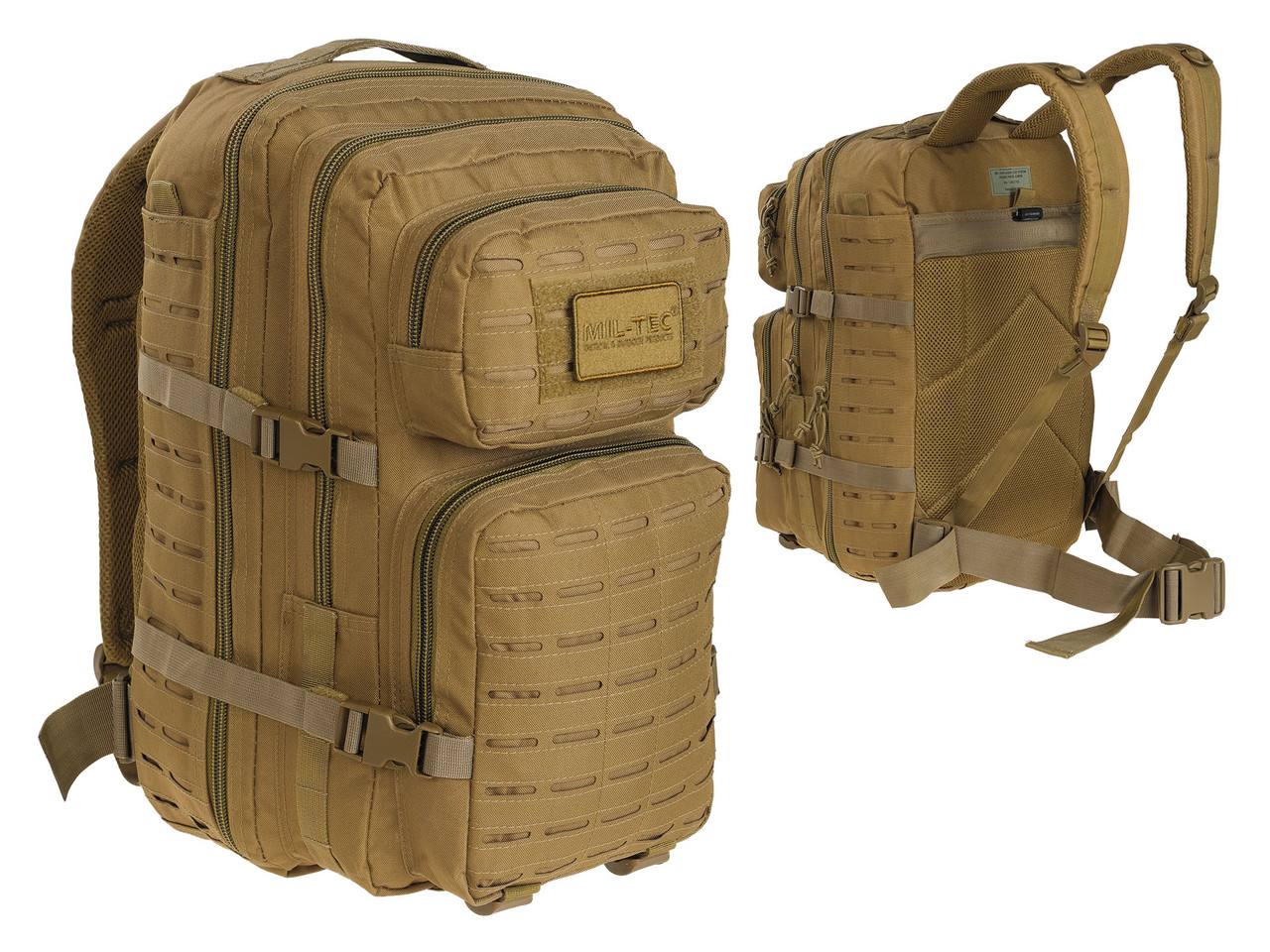 Великий рюкзак Mil-Tec ASSAULT LASER CUT 14002605 20 L Coyote 14002605