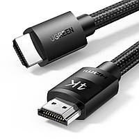 Кабель HDMI M - M, 1.0 м, V2.0 Cafule 4K, в поліуретановій оплітці HD119 UGREEN (30999)