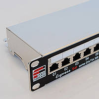 Патч-панель 19", 24xRJ45, FTP, Cat.5e, 1unit, Fibrain