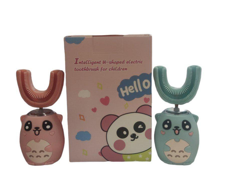 Зубна щітка ультразвукова електрична дитяча типу U, водостійка, фото 1