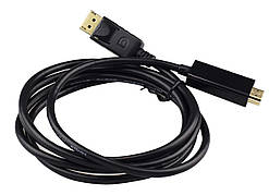 Кабель DisplayPort M - HDMI M 3.0м чорний