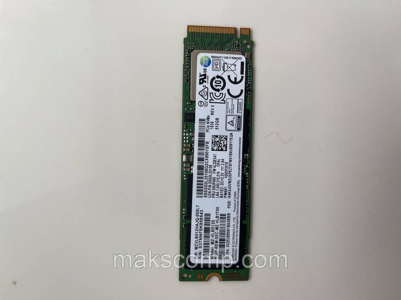 SSD Samsung PM981 512Gb m.2 2280 NVMe PCIe MZVLB512HAJQ