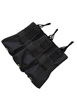 Підсумок відкритий під магазини АК/РПК на 3 або 6 шт. із системою MOLLE DavLu чорний (p-001)