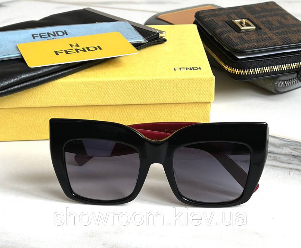 Жіночі сонцезахисні окуляри Fendi black (1080) LUX