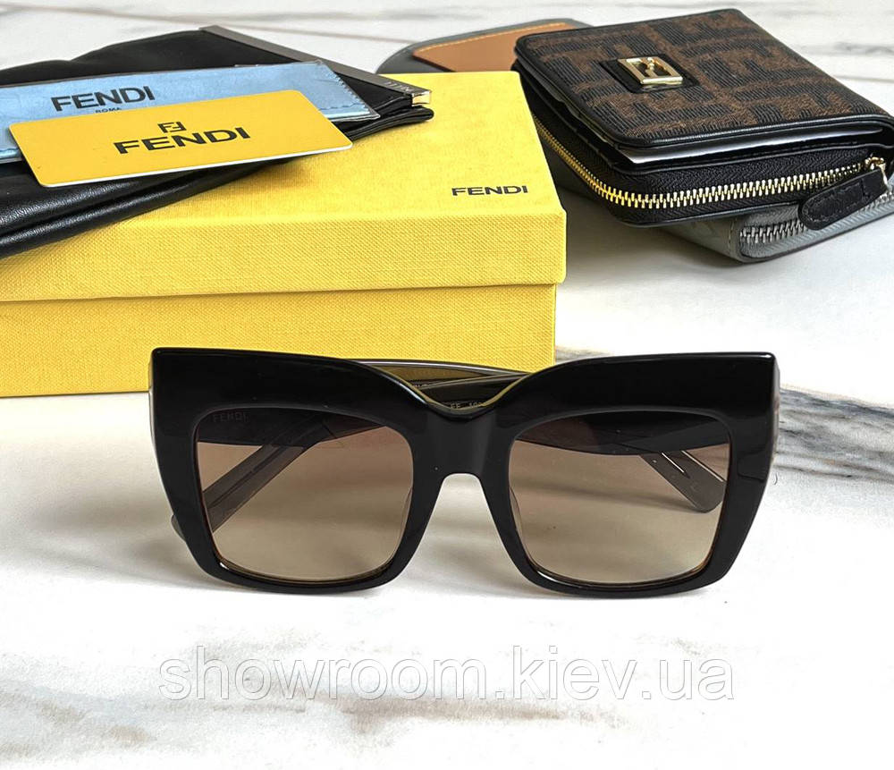 Жіночі сонцезахисні окуляри Fendi brown (1080) LUX