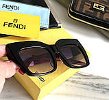 Жіночі сонцезахисні окуляри Fendi brown (1080) LUX, фото 2