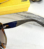 Жіночі сонцезахисні окуляри Fendi brown (1080) LUX, фото 6