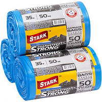 Від 3 шт. Пакет для сміття міцний 48х58 35л 50 штук TM STARK/Кузя Service 5002 купити дешево оптом в