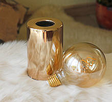 Комплект світильник та лампа нічник "Тесла" метал золото 12*8 см Гранд Презент 2006259, фото 4