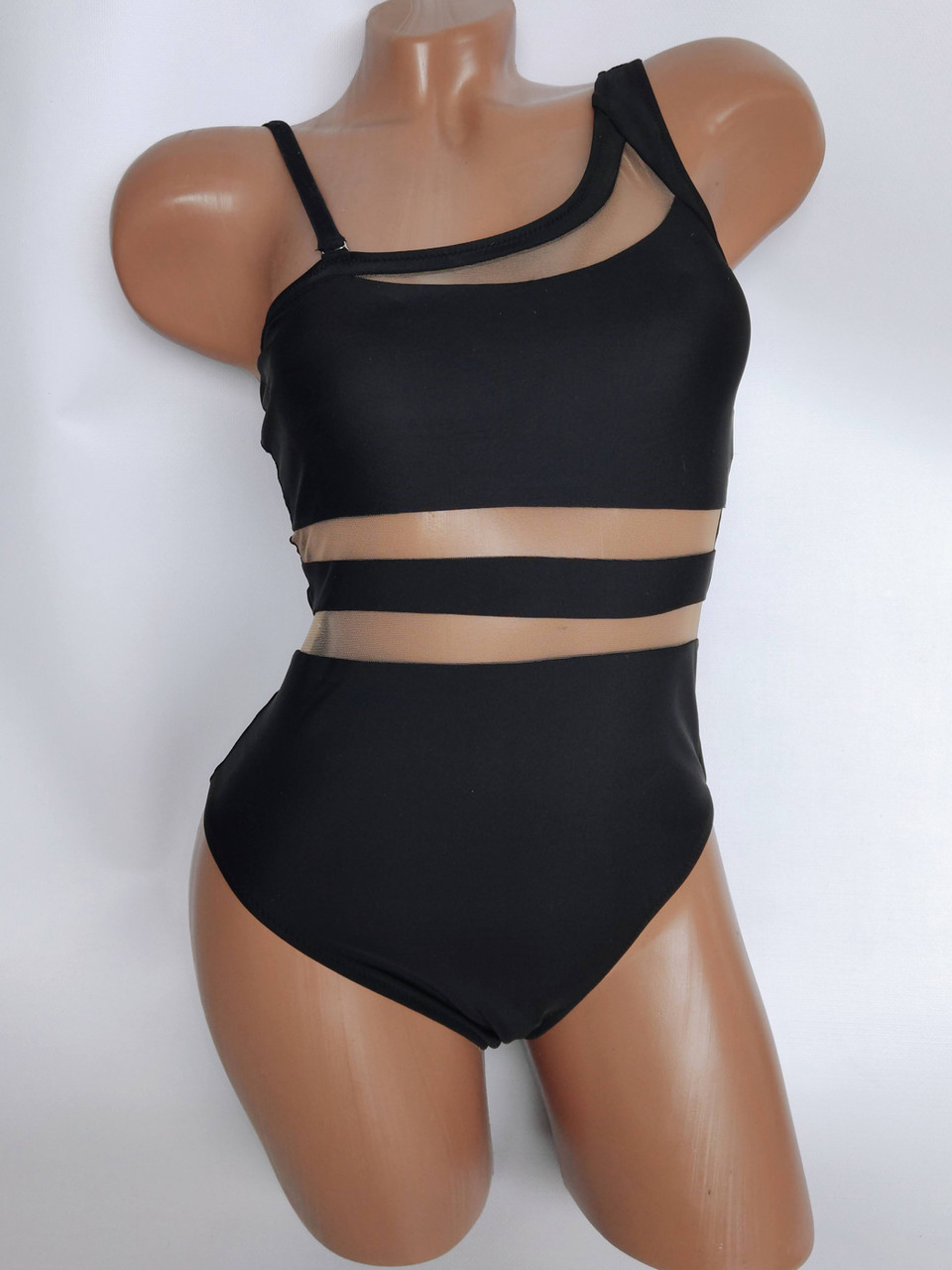 ОПТ Цільний купальник зі сіткою Z.Five 86283 36-44 чорний на 42 44 46 48 50 розмір