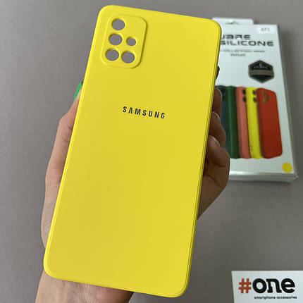 Чохол для Samsung Galaxy A71 із мікрофіброю захистом для камери чохол на телефон самсунг а71 жовтий S1Q, фото 1