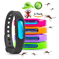 Набор браслетов для защиты от комаров и насекомых 5 в 1, силиконовый ремешок с капсулой антимоскитный