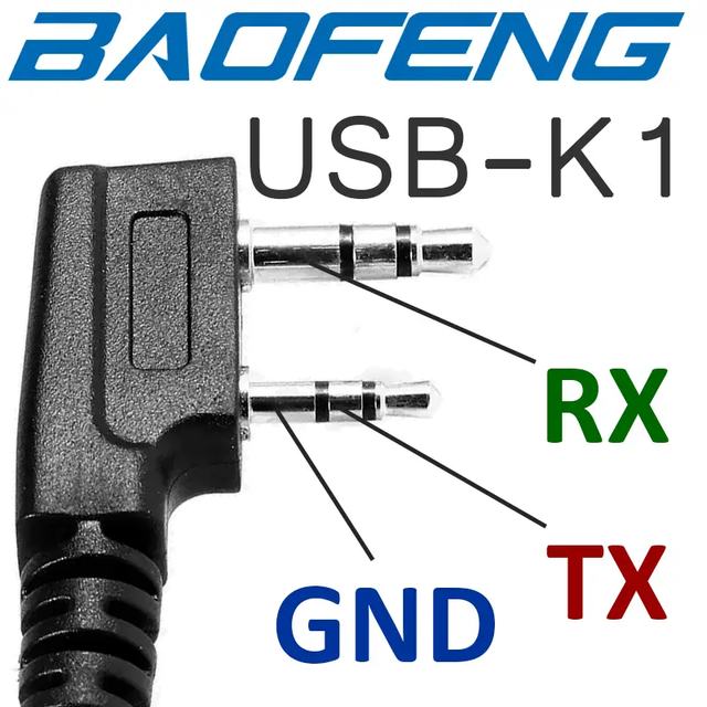 распиновка кабеля для программирования рации Baofeng UV-5R