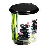 Відро педальне Еlif, з малюнком "Квіти гербери", 17 л., фото 7