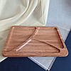 Менажниця дубова прямокутна дошка для подачі страв прямокутна на 3 секції двостороння, фото 7