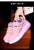 Роликові кросівки Led Blaze, що світяться, на 2 колесах, USB зарядка, у стилі heelys, рожеві (RKL-13), фото 6