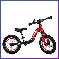 Детский беговел велобег на алюминиевой раме 12 дюймов PROFI KIDS ML1203A красный