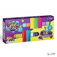 Набор для творчества с пластилина AIR CLAY+BUBBLE CLAY 12+12 украинский