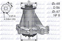 Помпа DOLZ MERCEDES SPRINTER (901-905) 208D 2.3D 2/1995->2/2006