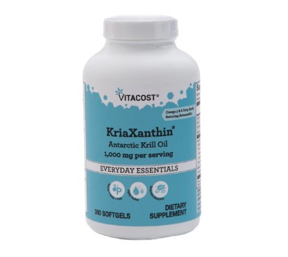 Vitacost KriaXanthin олія атлантичного криля і додатковий астаксантин, 300 капсул на 150 днів прийому. До 01/2027, фото 1