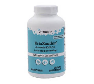 Vitacost KriaXanthin олія атлантичного криля і додатковий астаксантин, 300 капсул на 150 днів прийому. До 01/2027