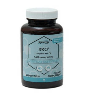 Vitacost Synergy SKO Superior Krill Oil крилевий жир, астаксантин 750 мг у кожній капсулі, 60 ЖК