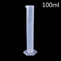 Циліндр вимірювальний 100 мл (пластиковий) лабораторний
