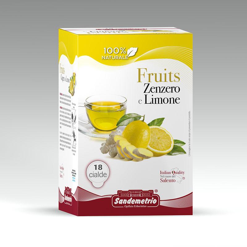 Чай у чалді імбир із лимоном Sandemetrio Fruits Gusto Infuso Zenzero E Limone, 1 шт., 44 мм.