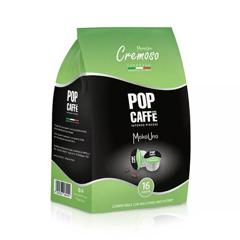 Кава в капсулах Pop Caffe Cremoso, 100 капсул Uno System, фото 1