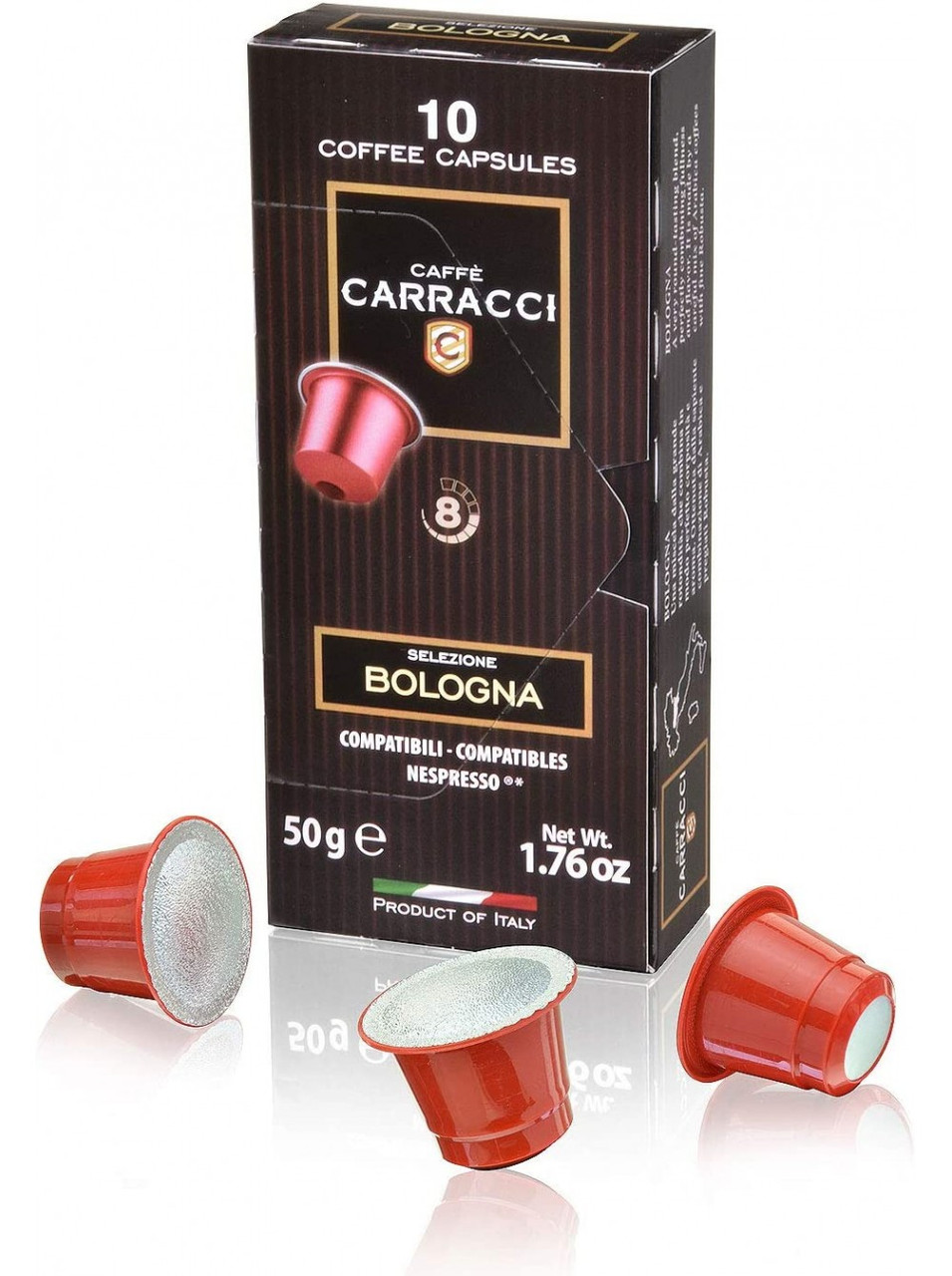 Кава в капсулах Carracci Bologna, 10 капсул Nespresso