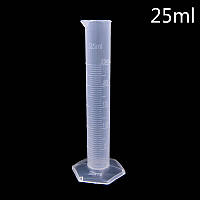 Циліндр вимірювальний 25 мл (пластиковий) лабораторний