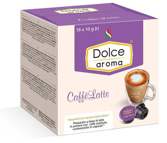 Капсули Dolce Aroma Caffe Latte, 16 капсул Dolce Gusto, фото 1