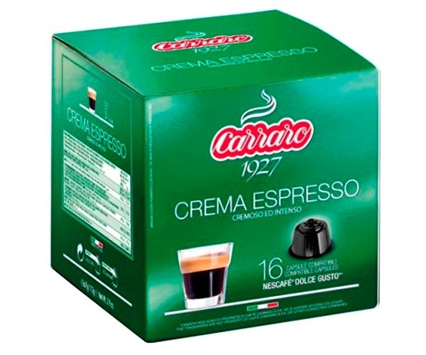 Кава в капсулах Carraro Crema Espresso, 16 капсул Dolce Gusto